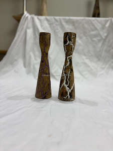 เชิงเทียนไม้มะม่วงคุณภาพสูง งานแฮนด์เมด สำหรับงานแต่งงานและตกแต่งคริสต์มาส ขายส่งจำนวนมาก รูปทรงวงรี - Product Image 2