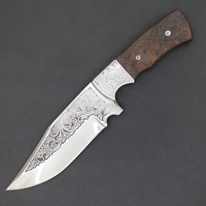 Wholesale OEM Customizable Engraving Steel Fixed Blade Hunting Knife Engraved Knives With Custom color & size - Product Image 2