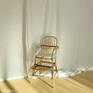 Muebles de madera de ratán para bebé, silla alta de comedor para niños, sillas de guardería personalizadas de marca privada, precio barato - Product Image 3