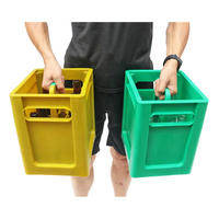 Caisse en plastique personnalisée pour 12 bouteilles, idéale pour le transport ou le stockage de bière, lait, boissons et eau – Vente en gros