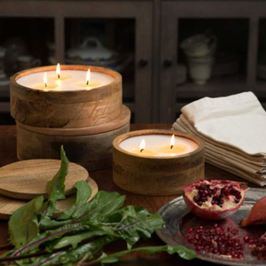 เชิงเทียนไม้ไผ่ทรงกลมคุณภาพเยี่ยมพร้อมฐานไม้แท้ ดีไซน์หรูหราสำหรับโต๊ะอาหาร - Product Image 3