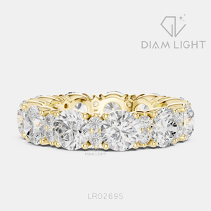 Bague de fiançailles en or blanc 14 carats avec diamant de laboratoire de 4,75 carats, coupe ronde, bague de mariée, certifiée IGI, bijoux fins, cadeau - Product Image 5