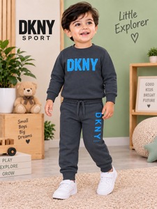 Export Quality Stockify Kids <b>Winter</b> Full Sleeve Branded Sweatshirt Pant Set Stylish <b>Warm</b> Casual Clothing For Kids For Sale - Product Image 6