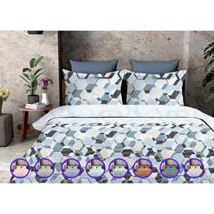 Magic Twill High Cotton Dohar 108x108 Inch Soft King Size Quilt <b>Cover</b> Set Includes 3 Pcs Simple Comforter Sheet for Home Hotel - Product Image 1