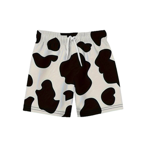 Men's Casual <b>Cow</b> <b>Print</b> Shorts Elastic Waist Breathable Polyester Summer Shorts - Product Image 5