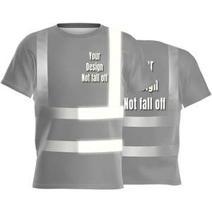 Camisetas de Seguridad de Alta Visibilidad Personalizables YOWESHOP con Logotipo, Ropa de Trabajo Reflectante de Manga Corta - Product Image 2