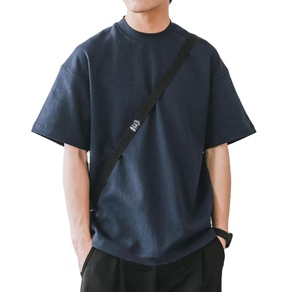 Wholesale Custom Men's O-Neck Short Sleeve T-Shirts with Custom Logo Worsted <b>Fabric</b> High Quality Comfortable Daily Wear - Product Image 4