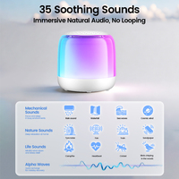 Machine à bruit blanc portable avec batterie rechargeable personnalisée 24H, 12 modes d'éclairage ambiant, veilleuse et 35 sons