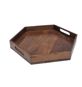 Plateau de service artisanal en bois d'acacia naturel de taille moyenne pour fruits, légumes et fromages, en bois de manguier, pour la cuisine - Product Image 5