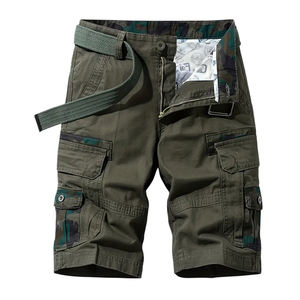 Service OEM – Nouveauté 2026 – Short Cargo Décontracté pour Homme en Coton 100% – Couleur Verte – Qualité Supérieure – Confortable pour l'Été - Product Image 1