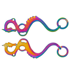 Mors de cheval Hackamore en acier inoxydable plaqué arc-en-ciel Dragon de haute qualité, mors Western Premium, équipement équestre durable - Product Image 4