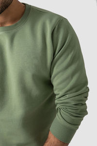 Sudadera con Capucha Verde para Hombre, Corte Holgado, Tejido de Felpa, Algodón, Informal, para Invierno, Diseño Personalizado - Product Image 2