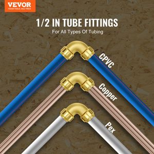 12 Pezzi Raccordi per Tubi in Ottone Resistenti 1/2'' a Innesto Rapido, Connettori a Gomito per Impianti Idraulici in Rame, 100% Rame Nuova Zelanda - Product Image 2