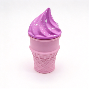 Ice cream cone herb grinder zinc alloy 4 piece tobacco grinder colorful novelty design sharp teeth custom logo <b>smoking</b> accessory - Product Image 3