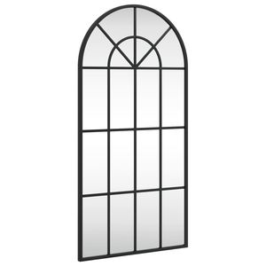 Espejo de Pared Mediano Minimalista de Hierro con Recubrimiento de Polvo Negro y Cristal, Elegante y con Estilo - Product Image 2