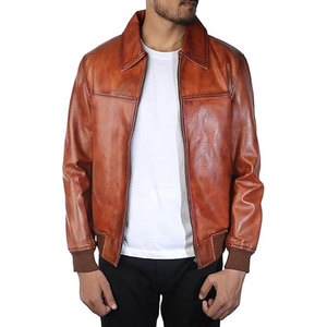 Service OEM : Créez votre propre logo sur une veste bomber en cuir pour homme, vêtement de mode de haute qualité, veste d'hiver pour homme - Product Image 1
