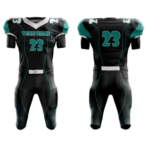Uniforme de football américain personnalisé en tissu de haute qualité pour adultes, manches courtes, modèle élégant, respirant - Product Image 1