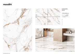 Losas de Porcelana de Gran Formato con Aspecto de Mármol, Resistentes al Ácido, para Pisos y Paredes Interiores de Pasillos, 120x180cm, Acabado Brillante (HD) - Product Image 3