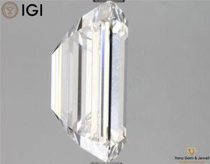 Elección perfecta 3,50 quilates Increíble forma de Esmeralda Diamante CVD Lab Grown 10,57 MM VS1 Clarity E Color con certificado IGI - Product Image 3