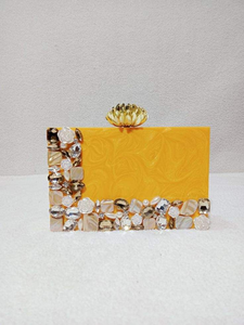 Bolso de mano de moda para fiesta, bolso de noche para boda, despedida de soltera, diseño artesanal con piedras, bolso de resina para mujer, por MULTI CRAFT - Product Image 3