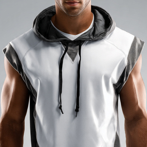 Hoodie sans manches de football en sublimation pour homme, en polaire polyester/coton, coupe oversize, pour les ligues sportives - Product Image 2