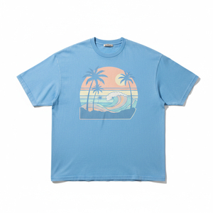 T-shirt vintage surdimensionné pour homme, imprimé graphique personnalisé, délavé à l'acide, streetwear, tricoté épais, épaules tombantes, coupe ample - Product Image 2