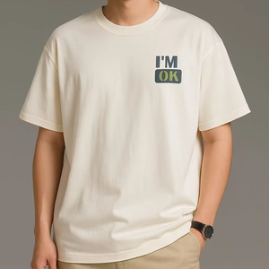 Camiseta de hombre Safaa de alta calidad 100% algodón - Camiseta gráfica vintage de 240GSM de peso pesado para gimnasio con hombros caídos - Product Image 1