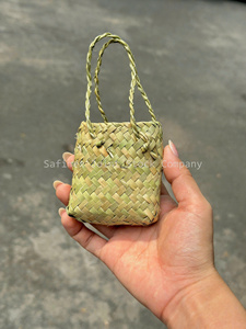กระเป๋าถือสานจากหญ้าทะเล กระเป๋าผ้าลินินแบบชาวเมารี ขนาด 5-14 ซม. กระเป๋าฟางสานมือทนทาน ขายส่งส่งออกจากโรงงานเวียดนาม Safimex - Product Image 4