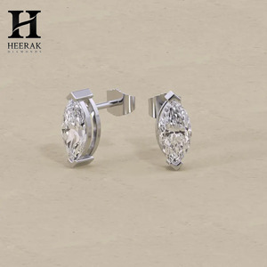 925 Sterling <b>Silver</b> Heart Cut Moissanite <b>Stud</b> Earrings VVS1 D Color Lab Grown Diamond Heart <b>Studs</b> for Women Fine Jewelry - Product Image 5