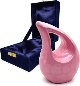 Pink Fish Shape <b>Pet</b> <b>Keepsake</b> Tear Drop Cremation Urn With Customizable Design For <b>Ashes</b> Storage Container Drop Urn - Product Image 2