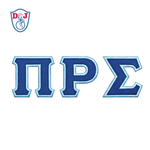 Parches de letras personalizados populares, apliques bordados de sarga, letras termoadhesivas para sudaderas y chaquetas de fraternidades y hermandades - Product Image 6