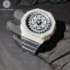 Charm_Jewels Luxury Women's <b>Diamond</b> <b>Watch</b> 42mm Polygon Analog Quartz Stainless Steel Band Buckle Clasp - Product Image 5