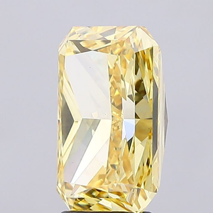 Diamant de laboratoire CVD certifié, pierre précieuse en vrac, élégant bijou de luxe, scintillant, taille coussin, jaune vif - Product Image 2