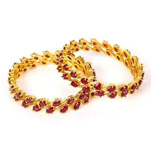 Conjunto de Brazaletes Elegantes de Moda India con Diamantes Americanos Chapados en Oro para Mujeres y Niñas, Brazaletes Kundan y de Piedras con Estilo, Kada y Kanga - Product Image 5