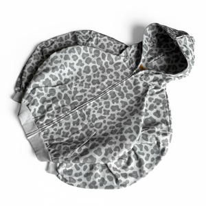 Sudadera con capucha corta de algodón 100% con forro polar para invierno, hombros caídos, cremallera, estampado digital, unisex, servicios ODM, transpirable y ecológica. - Product Image 4