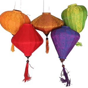 Lámpara de bambú, linterna de seda, linterna de tela hecha a mano en Vietnam, pantalla colgante para decoración de interiores, exteriores, hogar, festivales y eventos. - Product Image 1