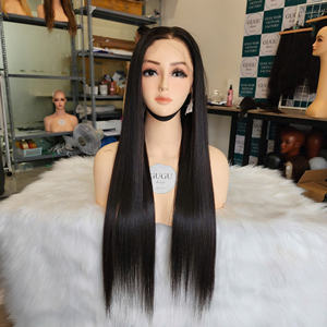 Peluca Lacia de Cabello Humano Brasileño al por Mayor, Pelucas con Frente de Encaje 100% Virgen, Sedosa, Negra, para Mujer, Peluca Frontal HD con Encaje - Product Image 4