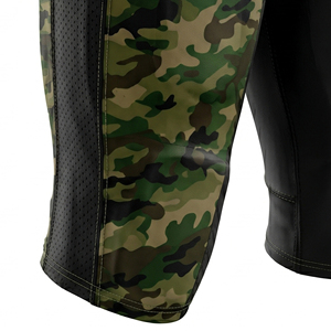 Conjunto de Uniforme de Fútbol Americano Sublimado en Dos Tonos Negro y Camuflaje |   Nombre del Equipo Personalizado |   Proveedor al por Mayor - Product Image 4