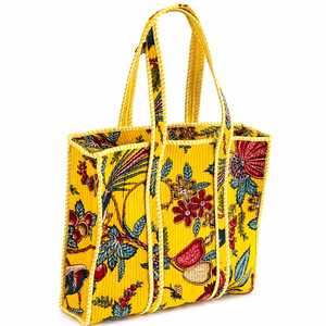 Floral Quilted Patchwork Cotton High Quality Customized Color Large Capacity <b>Zipper</b> <b>Tote</b> Bag Women's Fashion Shopping Shoulder - Product Image 1