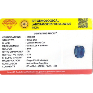 Natural Blue Sapphire 4.28 Carat Fancy Brilliant Cut Cabochon IGI Certified Fine Quality 20mm Diameter - Product Image 4