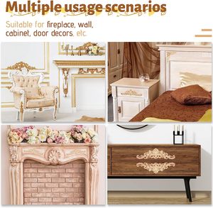 Decorative Solid Wood Carved Appliques for <b>Kitchen</b> Cabinet Onlays Furniture <b>Ornament</b> Custom Design OEM Manufacturer Export - Product Image 6