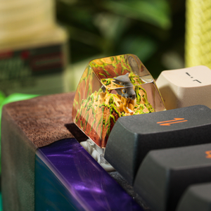 Keycaps Artisanat Forêt Mystique, Keycaps Artisanat Personnalisé, Keycaps Anime Mignons, Keycaps Verts, Ensemble de Keycaps, Keycaps en Bois - Product Image 5