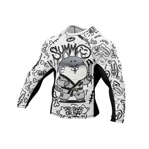 Real Strong Men BJJ Rush Guard Rashguard-High Quality Nylon/Cotton Sportswear with Customizable Options - Product Image 5