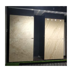 Royal Crema Beige Marble Big Slab Porcelain Tile 1200x2400mm Light Beige Creamy Ivory Soft Marble Veins High Gloss Polished - Product Image 1