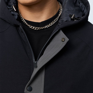 OEM Custom Men Plus Size Winter Quilted <b>Jacket</b> Waterproof Windbreaker Zipper Hoodie Embroidered Casual Snow Wear puffer hiking - Product Image 6