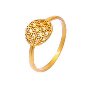 Anillo de Plata de Ley 925 Chapado en Oro Clásico con Diseño de Flor para Compromiso, Boda, Aniversario y Regalo - Product Image 3