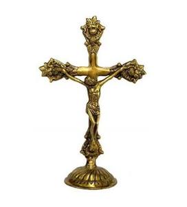 Croix d'autel de style moderne unique en laiton poli avec impression sérigraphique de haute qualité – Fournitures d'église - Product Image 6