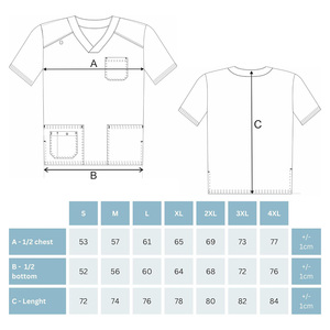 Blusa Médica Azul Claro para Hombre, Cuello en V, Manga Corta, Uniforme de Hospital, Blusa Médica de Algodón y Poliéster para Personal Clínico - Product Image 6