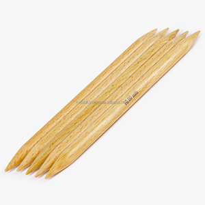 Aiguilles à tricoter double pointe en bois peint, marque personnalisée, 5 pièces/sac, 50 cm, toutes tailles et longueurs - Product Image 4