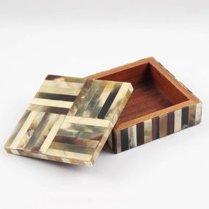 Wholesale Buffalo Horns Decorative Storage Boxes Handmade Natural Bone for Dry Fruit and Jewelry Tableware - Product Image 1